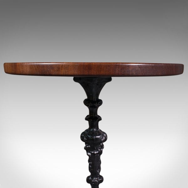Vintage Orangery Table, English, Circular, Wine, Cast Iron, Mid 20th Century