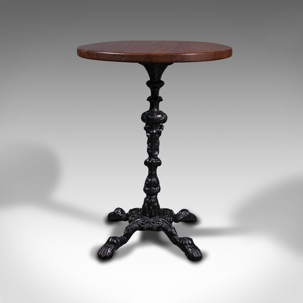 Vintage Orangery Table, English, Circular, Wine, Cast Iron, Mid 20th Century