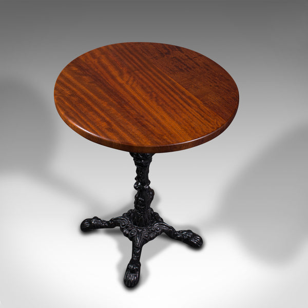 Vintage Orangery Table, English, Circular, Wine, Cast Iron, Mid 20th Century