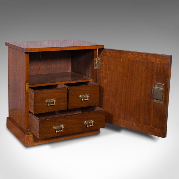 Antique Collector's Cabinet, English, Walnut, Tea, Smoker's Cupboard, Edwardian