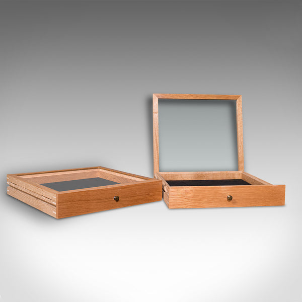 Bespoke, High Quality Specimen Box, English, Oak, Watchmaker, Collector Cabinet