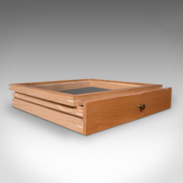 Bespoke, High Quality Specimen Box, English, Oak, Watchmaker, Collector Cabinet