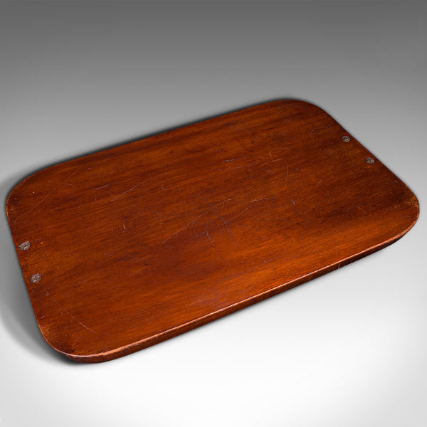 Antique Serving Tray, English, Mahogany, Inlay, Afternoon Tea, Victorian, C.1900
