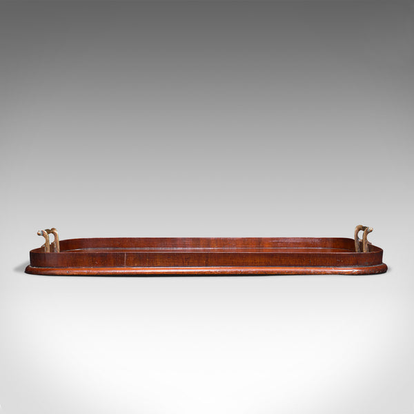 Antique Serving Tray, English, Mahogany, Inlay, Afternoon Tea, Victorian, C.1900