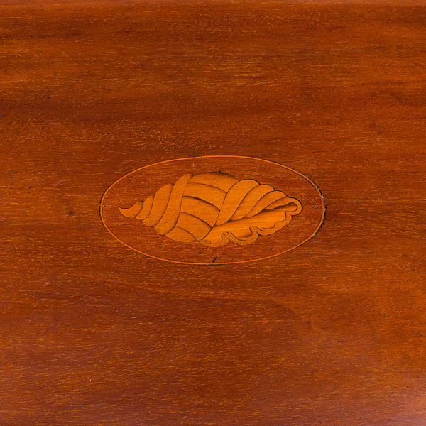 Antique Serving Tray, English, Mahogany, Inlay, Afternoon Tea, Victorian, C.1900