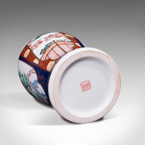 Pair Of Vintage Flower Vases, Chinese, Display Urn, Imari Revival, Late 20th.C