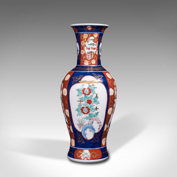 Pair Of Vintage Flower Vases, Chinese, Display Urn, Imari Revival, Late 20th.C