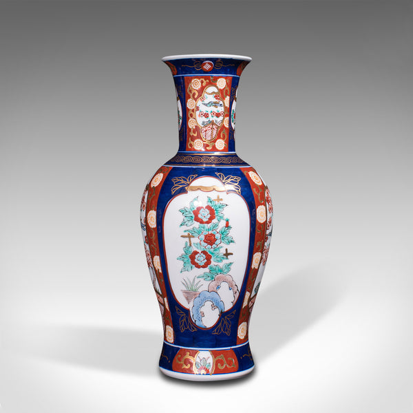 Pair Of Vintage Flower Vases, Chinese, Display Urn, Imari Revival, Late 20th.C