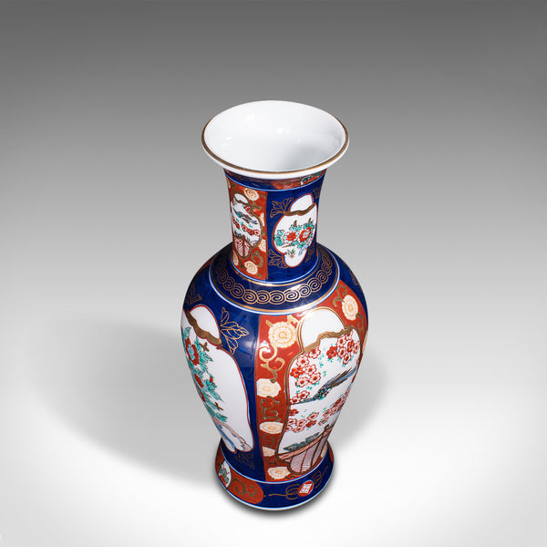 Pair Of Vintage Flower Vases, Chinese, Display Urn, Imari Revival, Late 20th.C