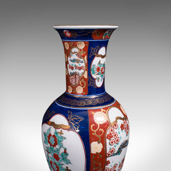 Pair Of Vintage Flower Vases, Chinese, Display Urn, Imari Revival, Late 20th.C