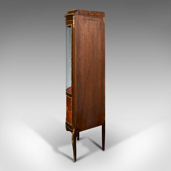 Tall Vintage Corner Vitrine, French, Display Cabinet, Late 20th Century, C.1970