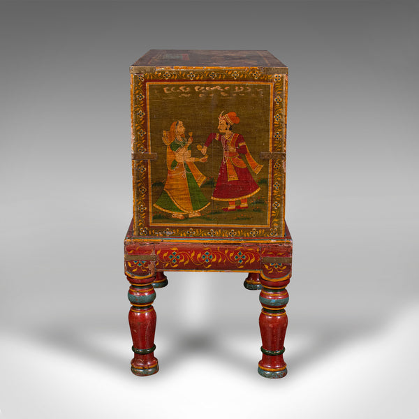 Antique Drinks Cabinet on Stand, Turkish, Hand Painted, Wine Rack, Victorian
