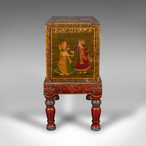 Antique Drinks Cabinet on Stand, Turkish, Hand Painted, Wine Rack, Victorian