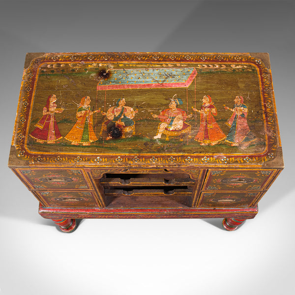 Antique Drinks Cabinet on Stand, Turkish, Hand Painted, Wine Rack, Victorian