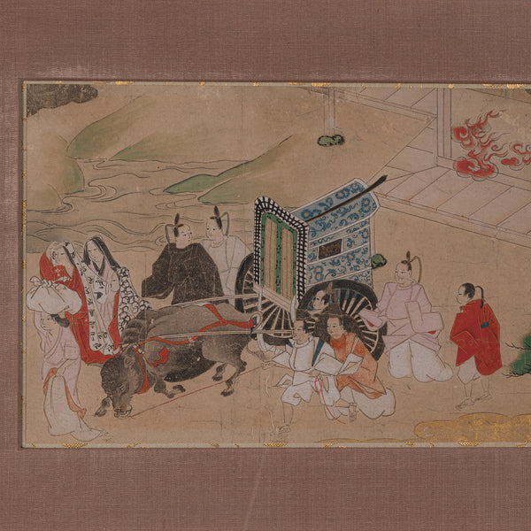 Antique Framed Woodblock Print, Japanese, After Heian, Art, Victorian, C.1900