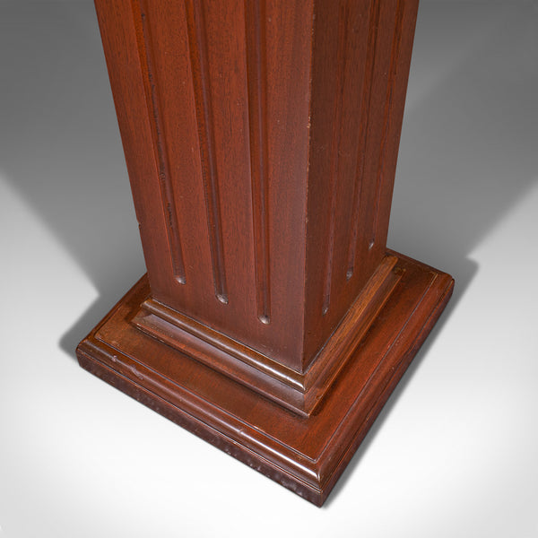 Vintage Torchere Stand, Continental, Walnut, Jardiniere, Display Column, C.1950