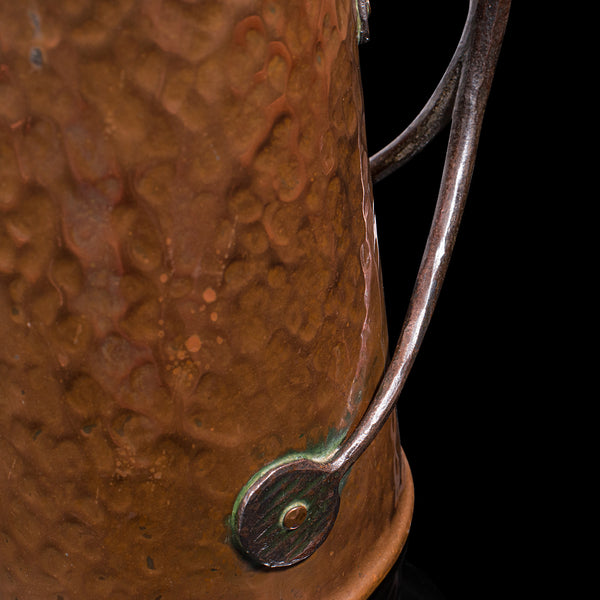 Pair Of Antique Serving Jugs, English, Copper, Ewer, Arts and Crafts, Victorian