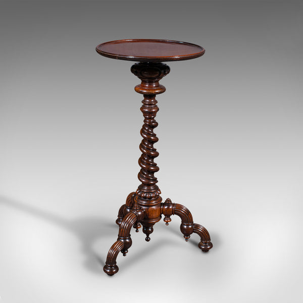 Antique Barley Twist Wine Table, English, Occasional, Lamp, Regency, Circa 1830
