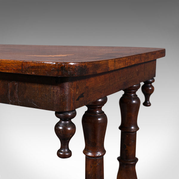 Antique Console Table, English, Walnut, Decorative, Side, Occasional, Regency
