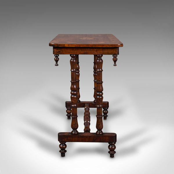 Antique Console Table, English, Walnut, Decorative, Side, Occasional, Regency