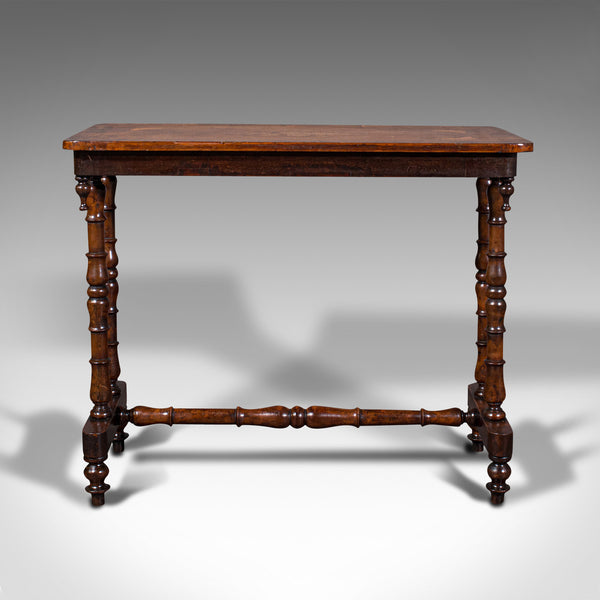 Antique Console Table, English, Walnut, Decorative, Side, Occasional, Regency