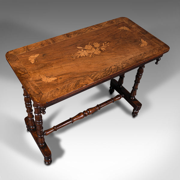 Antique Console Table, English, Walnut, Decorative, Side, Occasional, Regency