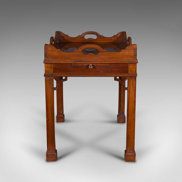 Quality Vintage Tray Table, English, Afternoon Tea, Stand, Chippendale Revival