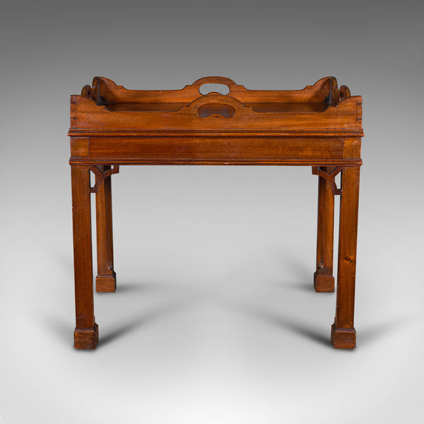 Quality Vintage Tray Table, English, Afternoon Tea, Stand, Chippendale Revival