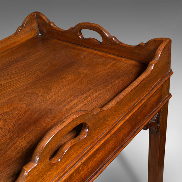 Quality Vintage Tray Table, English, Afternoon Tea, Stand, Chippendale Revival