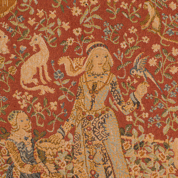 Vintage Wall Tapestry, English, Needlepoint, The Lady and the Unicorn, C.1980