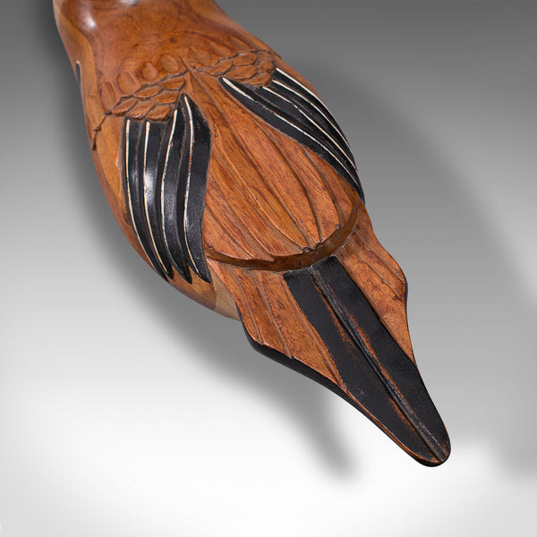 Vintage Decoy Duck, English, Cedar, Northern Pintail, Figure, Artist Signed