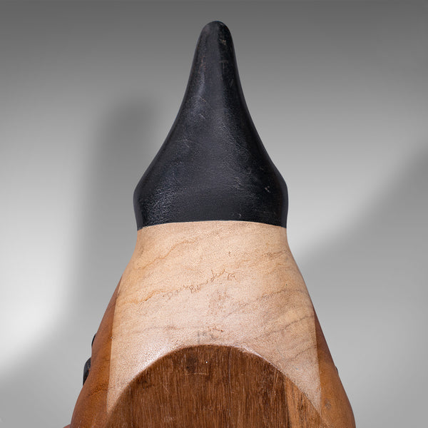 Vintage Decoy Duck, English, Cedar, Northern Pintail, Figure, Artist Signed