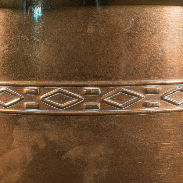 Antique Fireside Log Bin, English, Coal Bucket, Fire Scuttle, Edwardian, C.1910