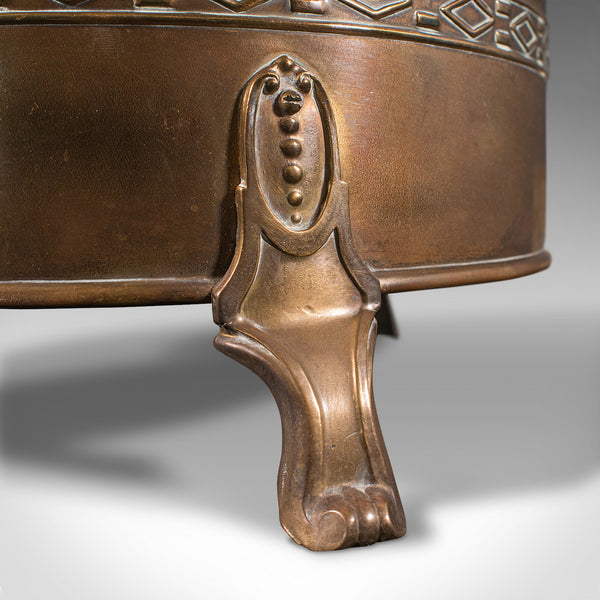 Antique Fireside Log Bin, English, Coal Bucket, Fire Scuttle, Edwardian, C.1910