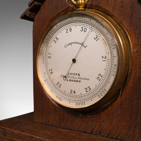 Antique Barometer Altimeter, English, Explorer's Instrument, Hicks, Victorian