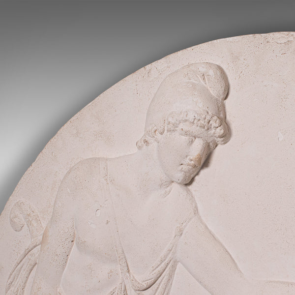 Large Vintage Relief, English, Plaster, Wall Plaque, Classical Taste, Late 20th