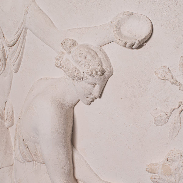 Large Vintage Relief, English, Plaster, Wall Plaque, Classical Taste, Late 20th