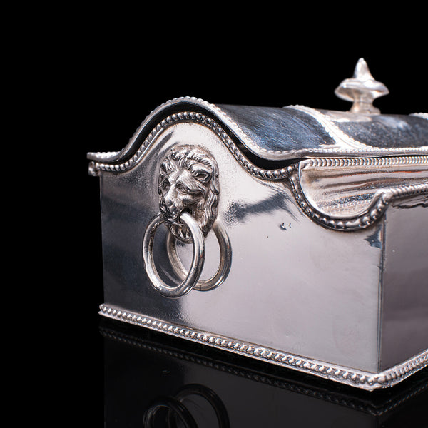 Antique Desk Stand, English, Correspondence Box, Ink Wells, Victorian, C.1900