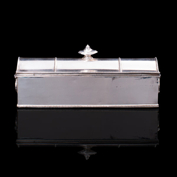 Antique Desk Stand, English, Correspondence Box, Ink Wells, Victorian, C.1900
