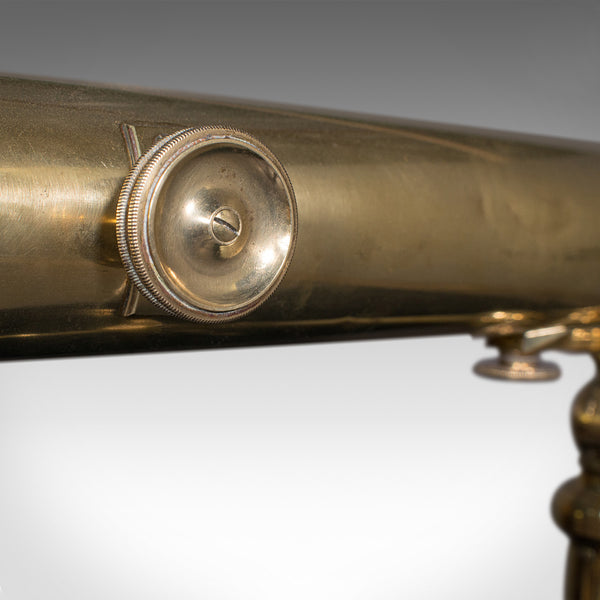 Antique Library Telescope, English Brass, Astronomical, Dollond, Victorian, 1890