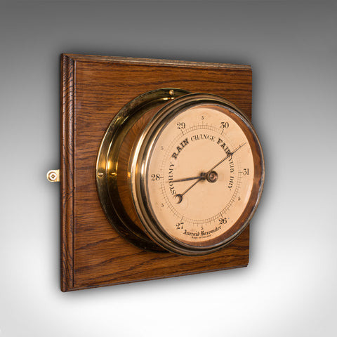 Antique Ship's Bulkhead Barometer, English, Maritime Instrument, Edwardian, 1910