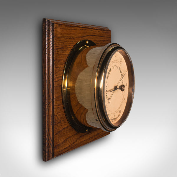 Antique Ship's Bulkhead Barometer, English, Maritime Instrument, Edwardian, 1910