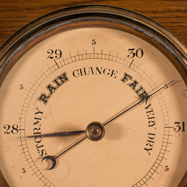 Antique Ship's Bulkhead Barometer, English, Maritime Instrument, Edwardian, 1910