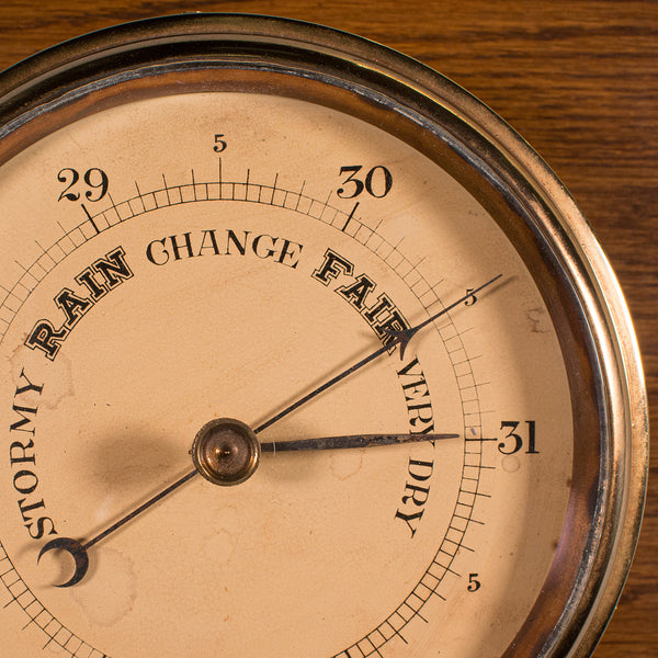 Antique Ship's Bulkhead Barometer, English, Maritime Instrument, Edwardian, 1910