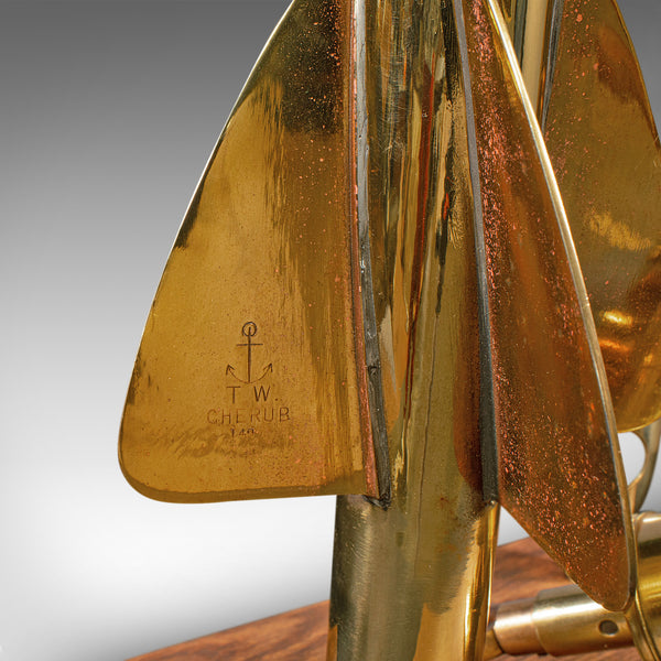 Antique Ship's Log Desk Ornament, English, Brass, Maritime Instrument, C.1920