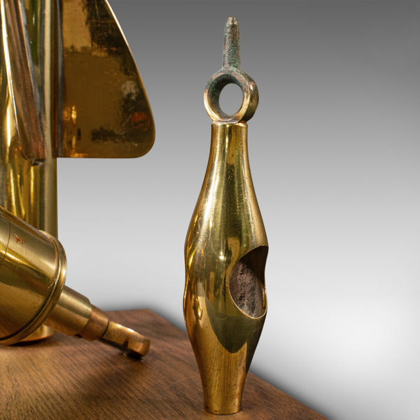 Antique Ship's Log Desk Ornament, English, Brass, Maritime Instrument, C.1920