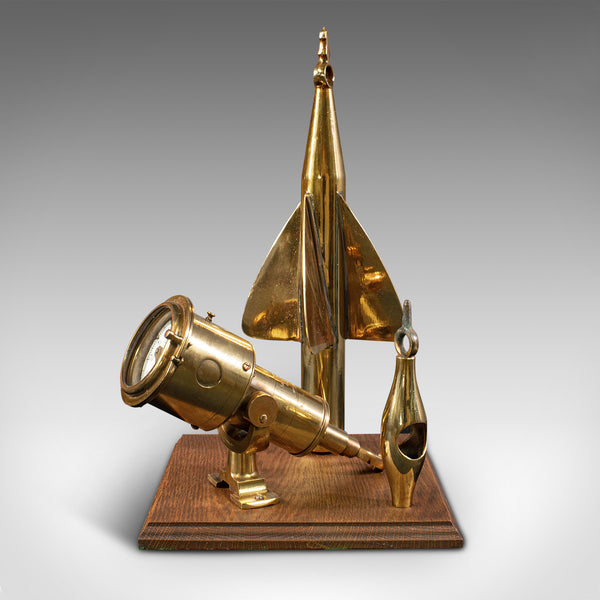 Antique Ship's Log Desk Ornament, English, Brass, Maritime Instrument, C.1920