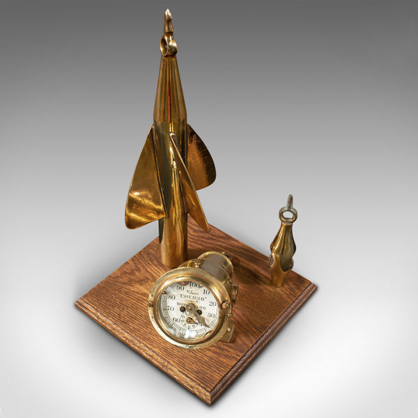 Antique Ship's Log Desk Ornament, English, Brass, Maritime Instrument, C.1920