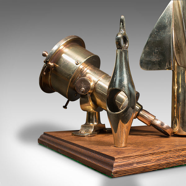Vintage Ship's Log Desk Ornament, English, Brass, Maritime Display, Instrument