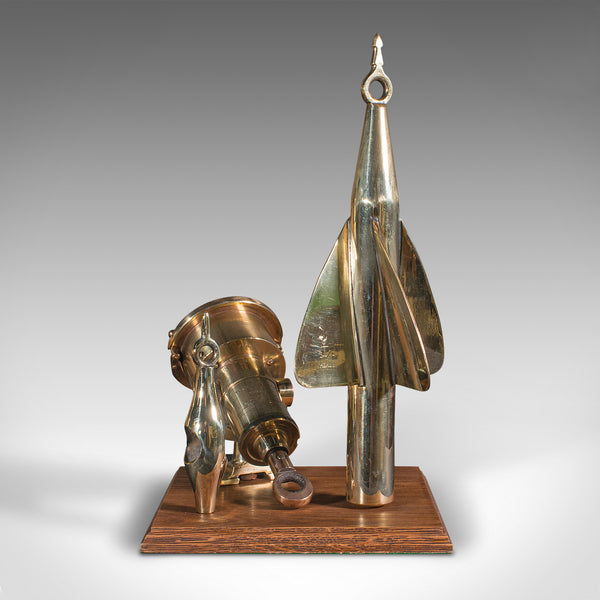 Vintage Ship's Log Desk Ornament, English, Brass, Maritime Display, Instrument
